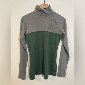 NHL MN Wild 1/4 Diagonal Zip Performance Long Sleeve Shirt Womens Size Small EUC